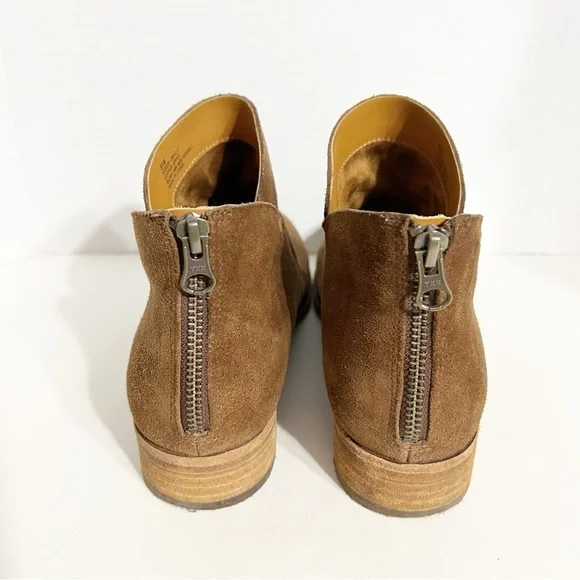 Kork-Ease Suede Ankle Booties Women’s 9.5 Brown Chelsea Slip-On With Back Zip - Picture 5 of 11